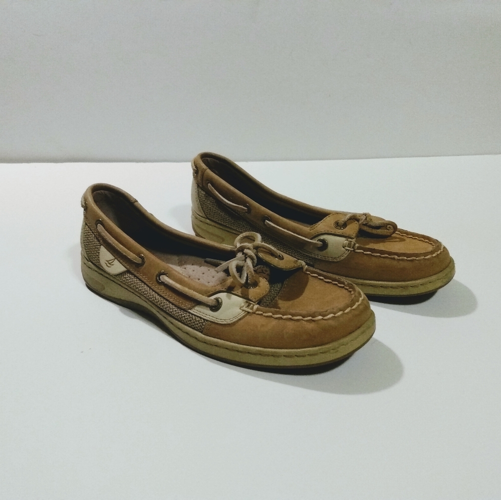 Sperry Top Sider 7M Tan Khaki Loafers Flats Casual shoes footwear Woman … - Picture 5 of 5